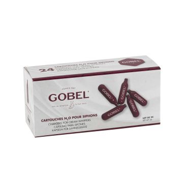 Cartouches de gaz N₂0 GOBEL pour siphons (lot de 24)