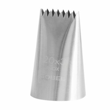 Douille à bûche cannelée - inox - 20 x 3 mm - 6 dents