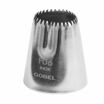 Douille géométrique cannelée coeur - inox - Ø 24 mm