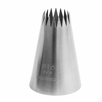 Douille à petits fours - inox - 17 dents - Ø 16 mm