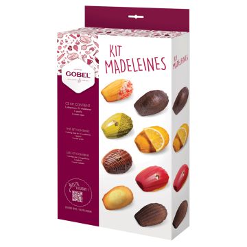 Kit madeleines : 1 plaque 12 madeleines, 1 cuillère spatule et 1 zesteur