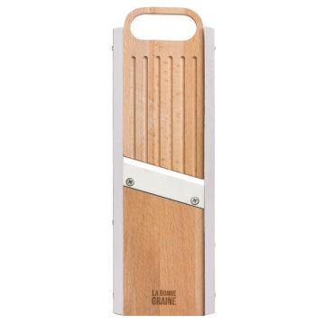 Mandoline bois traditionnelle FSC - 75 mm - 1 à 10 mm - Blanc