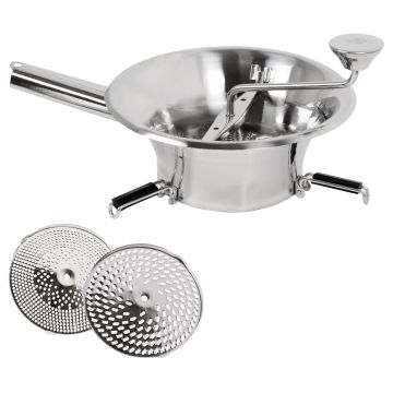 Moulin passe-légumes ménager Ø 24 cm inox - 3 grilles
