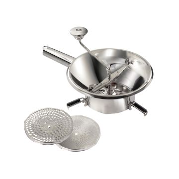 Moulin passe-l&eacute;gumes m&eacute;nager &Oslash; 24 cm inox - 3 grilles