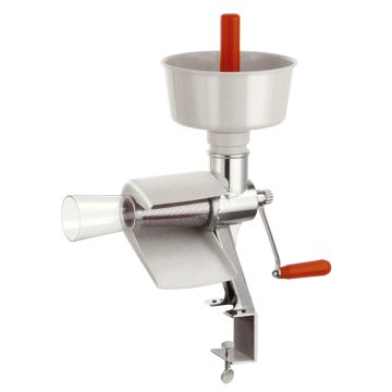 Moulin à tomates professionnel / Extracteur de jus manuel grand modèle en Aluminium et Inox