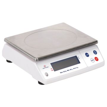 Balance électronique professionnelle - 30kg - IP53 - précison 2g - plateau amovible inox 29,8 x 23,6 cm