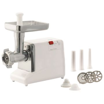 Hachoir &eacute;lectrique avec inverseur - 60 &agrave; 80 kg/h - 350 W - 3 grilles - 3 entonnoirs