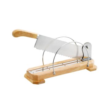 Coupe-pain socle bois - lame droite 35 cm