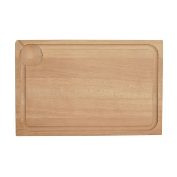 Planche en bois / 495 x 200 x 25 mm / avec rigole et réservoir à jus