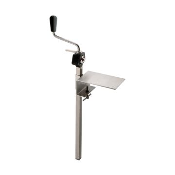 Ouvre-boîtes manuel inox tête composite socle serre joint - 550 mm