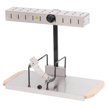 Appareil à raclette traditionnel ALPAGE® - Inox - Poignées bois - Demi-Meule - 230V 850W