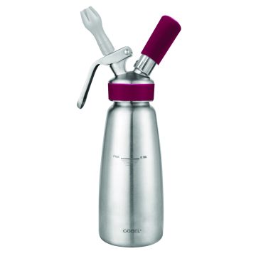 Siphon professionnel inox GOBEL - cuve inox - t&ecirc;te inox - 0.5L
